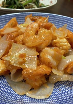 簡単【エビチリ】　ドレッシング一本で！-レシピのメイン写真