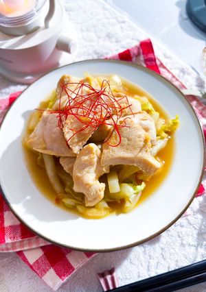 レンチンだけなのに！白菜のピリ辛蒸し-レシピのメイン写真