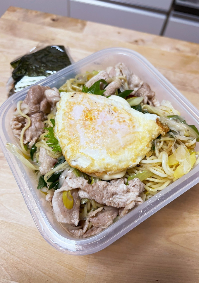 豚バラと長ネギたっぷり塩焼きそば☆お弁当-レシピのメイン写真