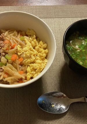 常備菜 野菜も食べれるそぼろ丼-レシピのメイン写真