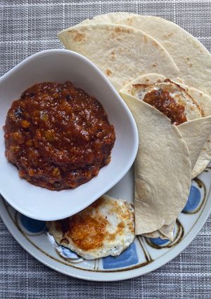 茄子と豚ひき肉のトルティーヤ-レシピのメイン写真