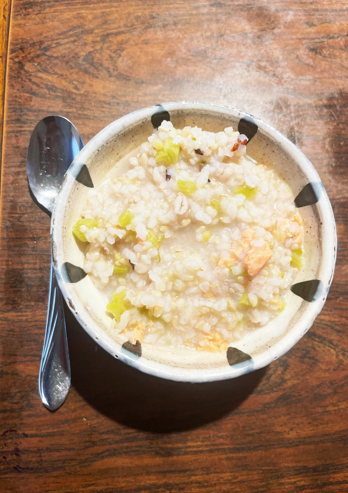 玄米と鮭の大根菜粥-レシピのメイン写真