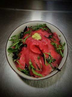 新鮮柵取りメバチ鮪丼❨(@≧↺≦@)❩ノ-レシピのメイン写真