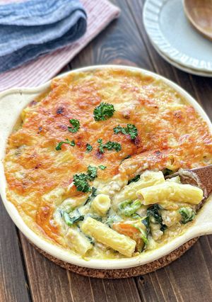 和風のかぼちゃとほうれん草のグラタン-レシピのメイン写真