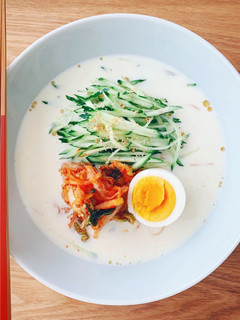 塩こうじ豆乳つゆの韓国風そうめん-レシピのメイン写真