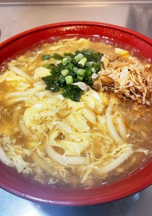 寒い日には包丁要らずの餡かけ玉子うどんを-レシピのメイン写真