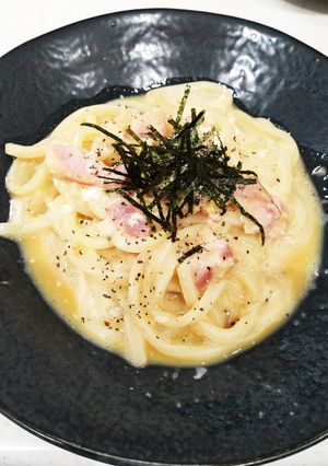 うどんで和風カルボナーラ-レシピのメイン写真
