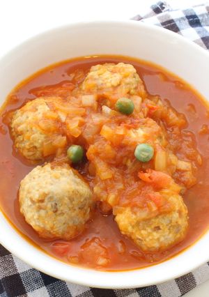 ミートボールのトマト煮（トマト給食）-レシピのメイン写真