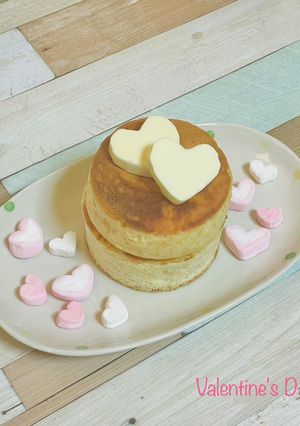 ホットケーキに…一工夫♡バレンタインにも-レシピのメイン写真