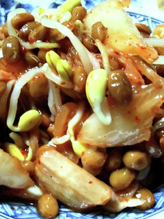 美容に♪キムチ納豆豆もやし-レシピのメイン写真