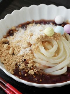 ご飯?デザート?ぜんざいうどん-レシピのメイン写真