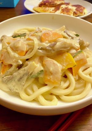 □簡単すぎる□豆乳味噌クリームうどん-レシピのメイン写真