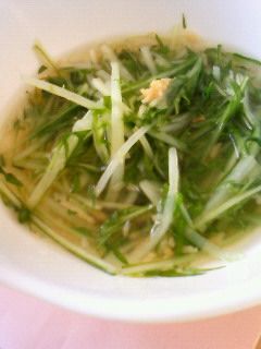 簡単10分!水菜のたまねぎスープ-レシピのメイン写真