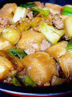 【簡単】白ネギとすき焼き麩の甘辛煮-レシピのメイン写真