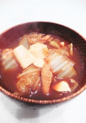 白菜と豆腐のお味噌汁-レシピのメイン写真