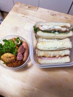 3種類のサンドイッチ☆ちょいおかずお弁当-レシピのメイン写真