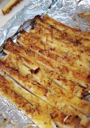 マヨかつお焼き～パン耳消費に～-レシピのメイン写真