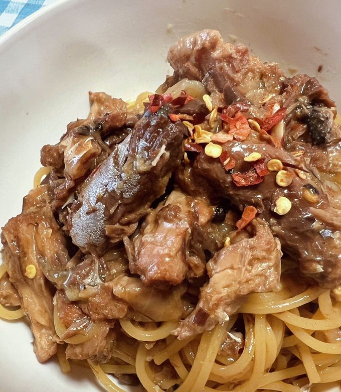 簡単！ワンパン！鯖缶旨辛パスタ-レシピのメイン写真