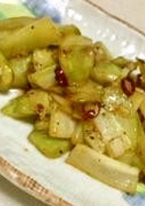 【使いきり】ブロッコリーの芯の野菜炒め-レシピのメイン写真