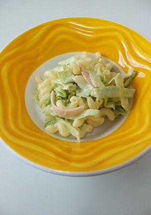 シンプル♪レタスとハムのマカロニサラダ-レシピのメイン写真