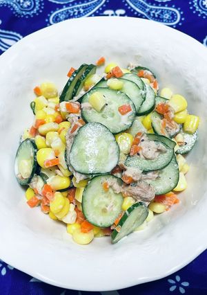 【使いきり】野菜のツナコーンマヨ和え-レシピのメイン写真