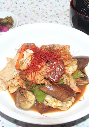 茄子と豚の味噌炒め-レシピのメイン写真