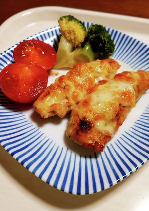 ササミのカレーマヨチーズ焼き-レシピのメイン写真