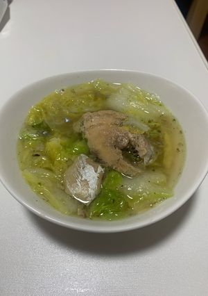 簡単！白菜とサバ缶（レモン&バジル）の鍋-レシピのメイン写真