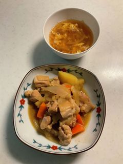 鶏じゃが、かき玉汁-レシピのメイン写真