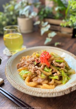 簡単!レンチンでバター醤油の焼きうどん-レシピのメイン写真