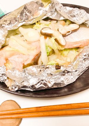 鮭となめ茸のホイル焼き-レシピのメイン写真