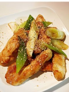 鶏胸肉と長葱の甘辛炒め-レシピのメイン写真