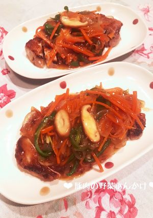 豚肉の野菜あんかけ♪-レシピのメイン写真