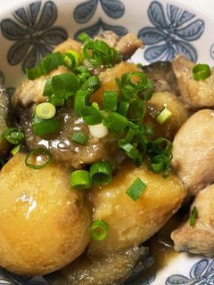 鶏もも肉となすとじゃがいもの甘辛煮-レシピのメイン写真