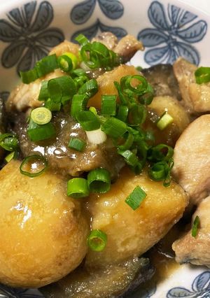 鶏もも肉となすとじゃがいもの甘辛煮-レシピのメイン写真