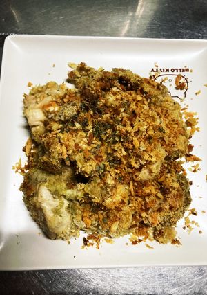 胸肉のジェノベーゼソースパン粉焼き-レシピのメイン写真