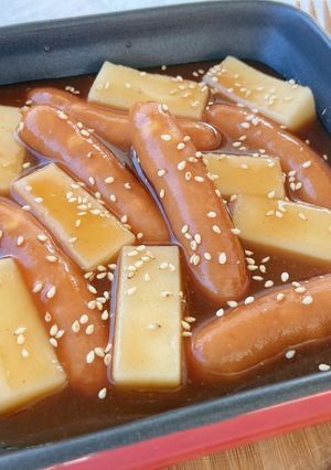 チーズポキポキでトッポギ風-レシピのメイン写真