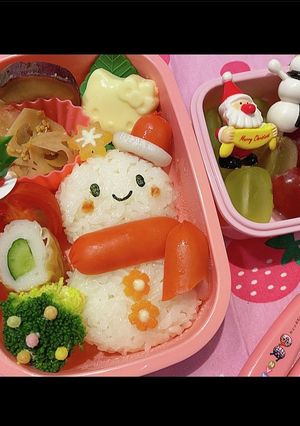 雪だるま弁当-レシピのメイン写真