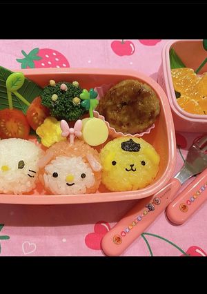 キティマイメロポムポムぷりん弁当-レシピのメイン写真