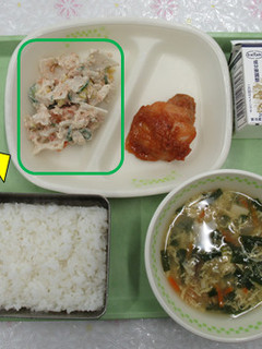【学校給食】れんこんの減塩ごまマヨサラダ-レシピのメイン写真