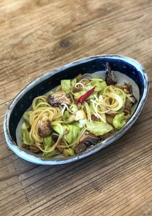 サバ缶でオイルパスタ-レシピのメイン写真