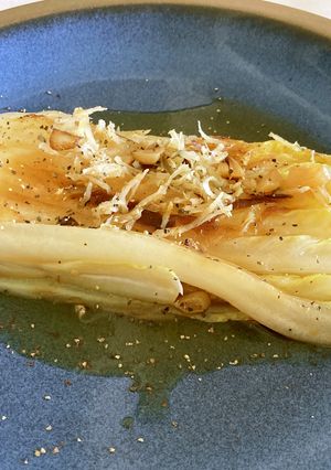 マカのせ丸ごと白菜ステーキ　めんつゆ味-レシピのメイン写真