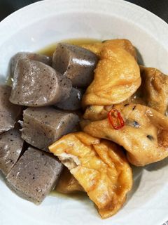 黒板蒟蒻と色々がんもの煮物-レシピのメイン写真