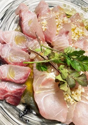 イスズミのゆず塩こうじでカルパッチョ-レシピのメイン写真