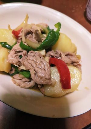 豚肉とじゃがいもの彩り中華炒め-レシピのメイン写真