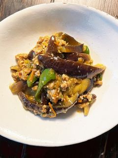 麻婆茄子(麻婆茄子の素を使うより簡単?)-レシピのメイン写真
