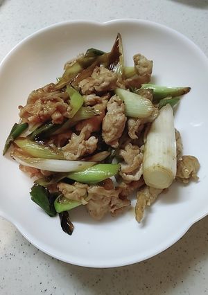 長ネギと豚肉のオイバター炒め-レシピのメイン写真