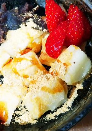 揚げ餅とあんこの和風スイーツ　-レシピのメイン写真
