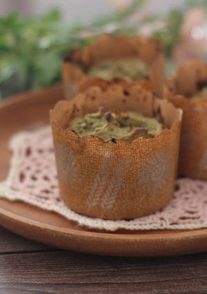 ホワイトソルガムの黒豆抹茶マフィン-レシピのメイン写真