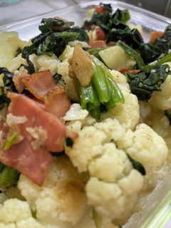 カリフラワーとほうれん草のにんにく炒め-レシピのメイン写真